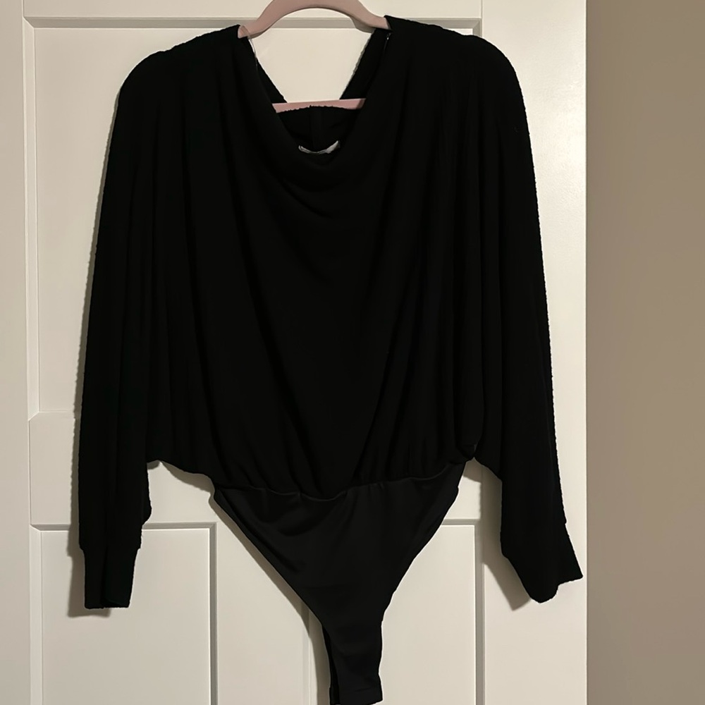 Off-shoulder , body suit, black, size small